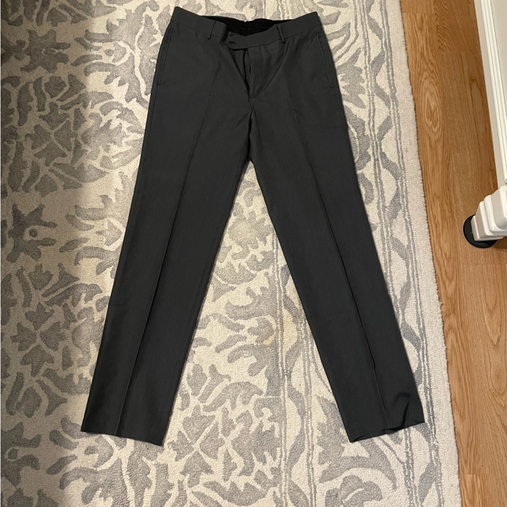 EUC Pronto Uomo Gray Pinstripe Dress Slacks